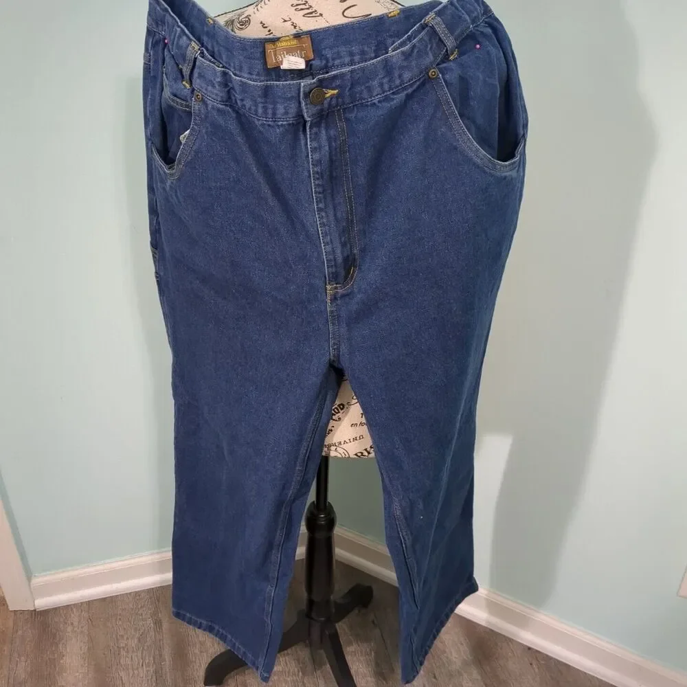 The Haband Tailgater Mens Carpenter Jeans Size 42 Expandable Stretch Waist Vinta